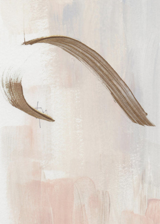 Elegant Brushstrokes in Earthy Tones | Poster