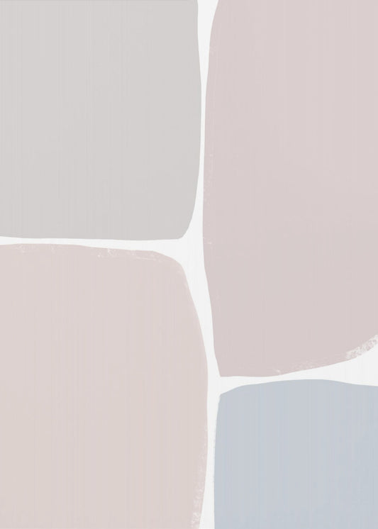 Muted Geometric Blocks | Poster
