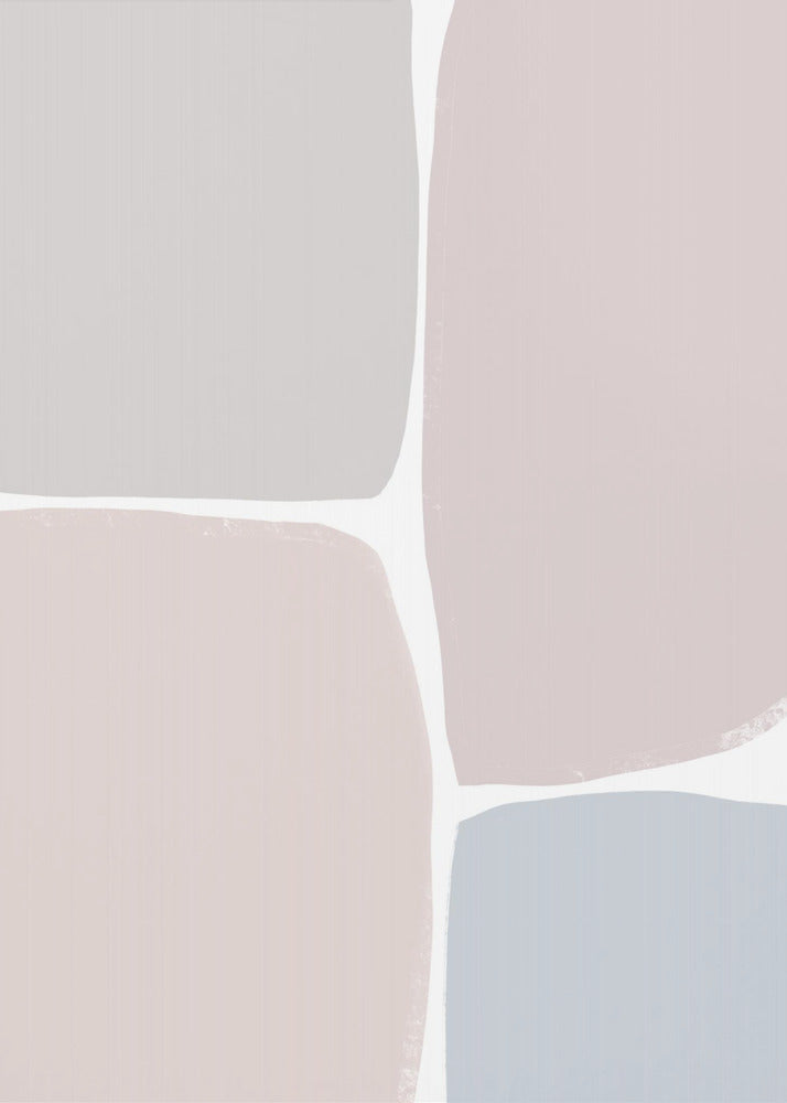 Muted Geometric Blocks | Canvas