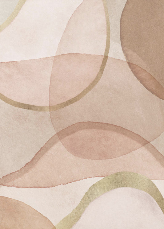 Blush and Brown Abstract | Poster