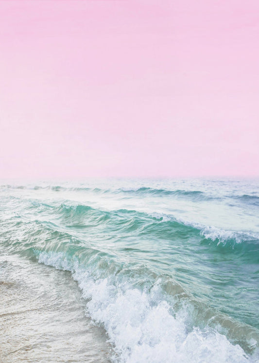 Pink Sky Beach | Canvas