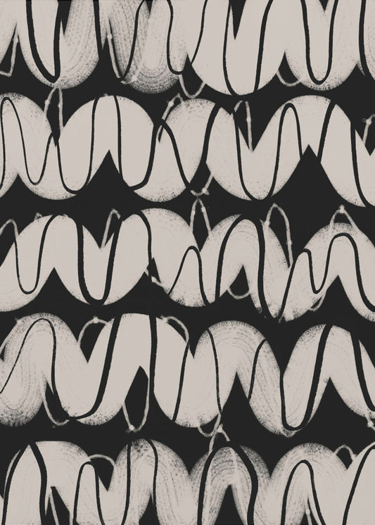 Monochrome Waves | Canvas