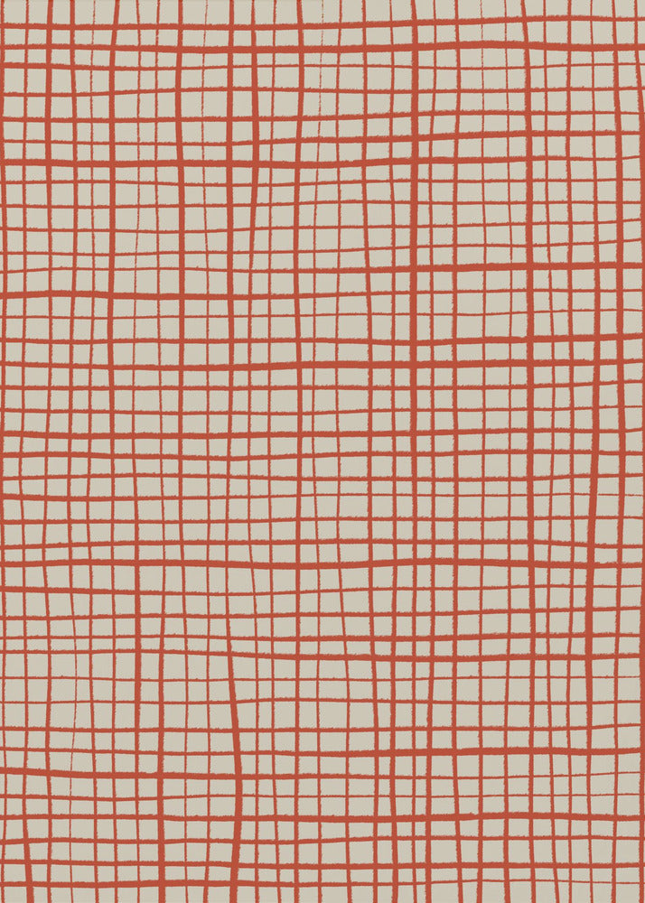 Red Grid Harmony | Poster