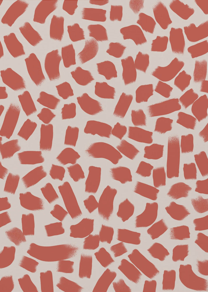 Red Brush Strokes | Poster