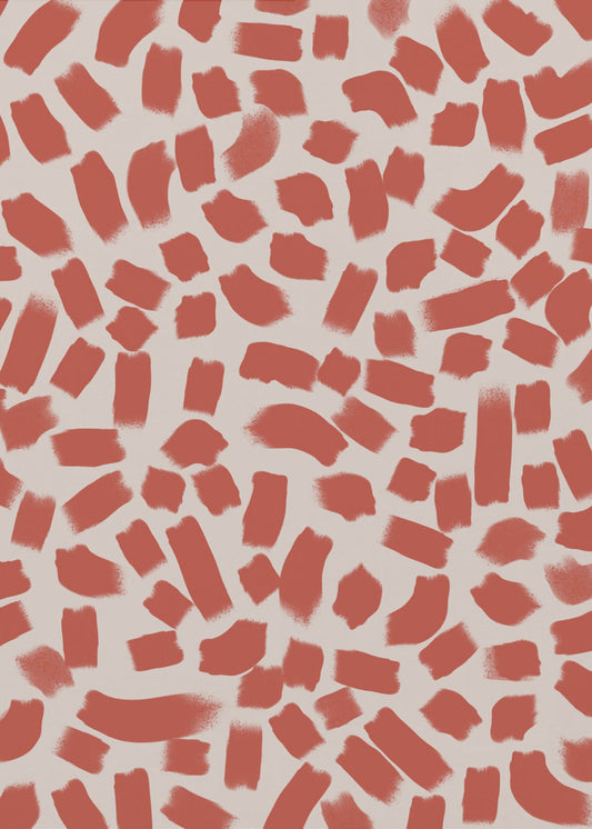 Red Brush Strokes | Poster