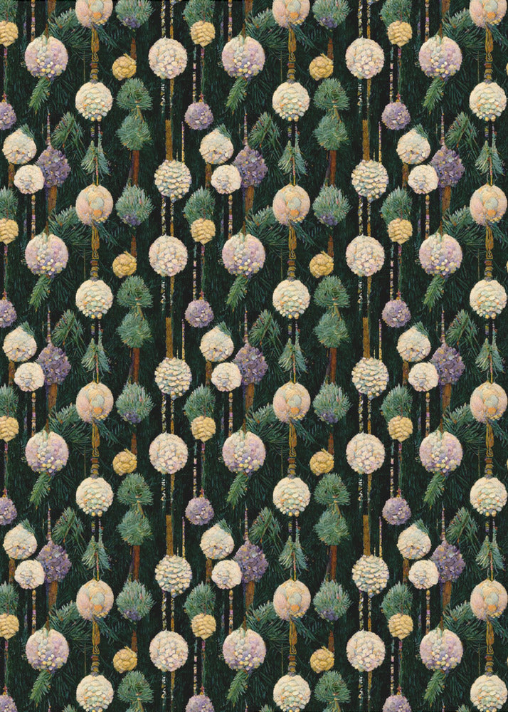 Festive Pine Ornaments | Poster