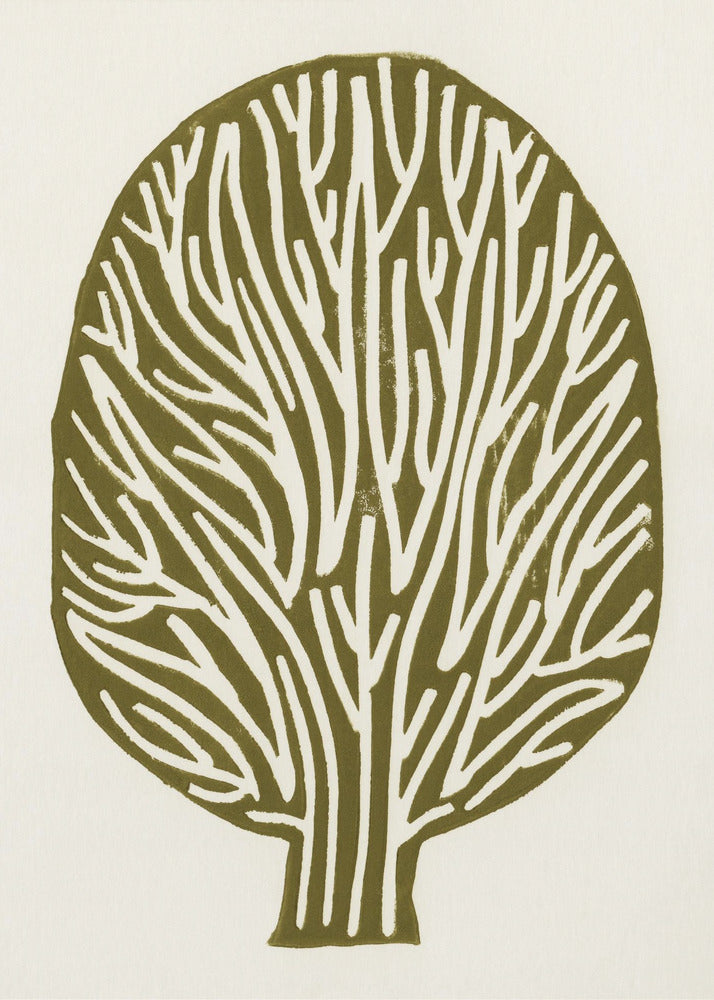 Linocut Tree | Poster