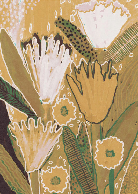 Magic Wildflowers / Yellow &amp; Green | Poster