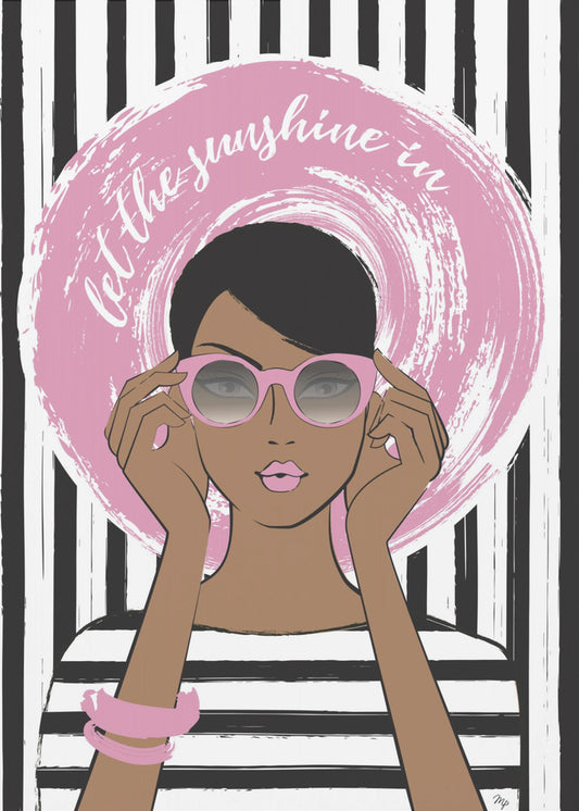 Woman in Pink Sunglasses | Poster