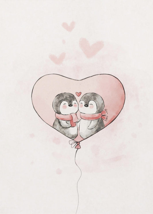 Penguin in love | Canvas
