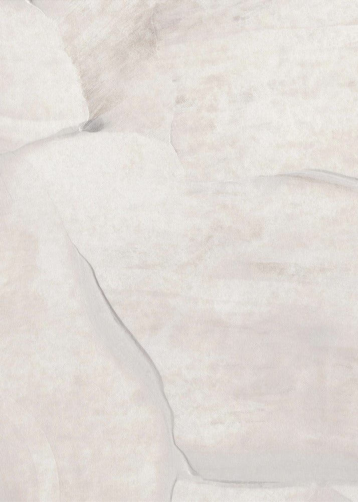 Flowing Textures In White And Cream Tones | Poster