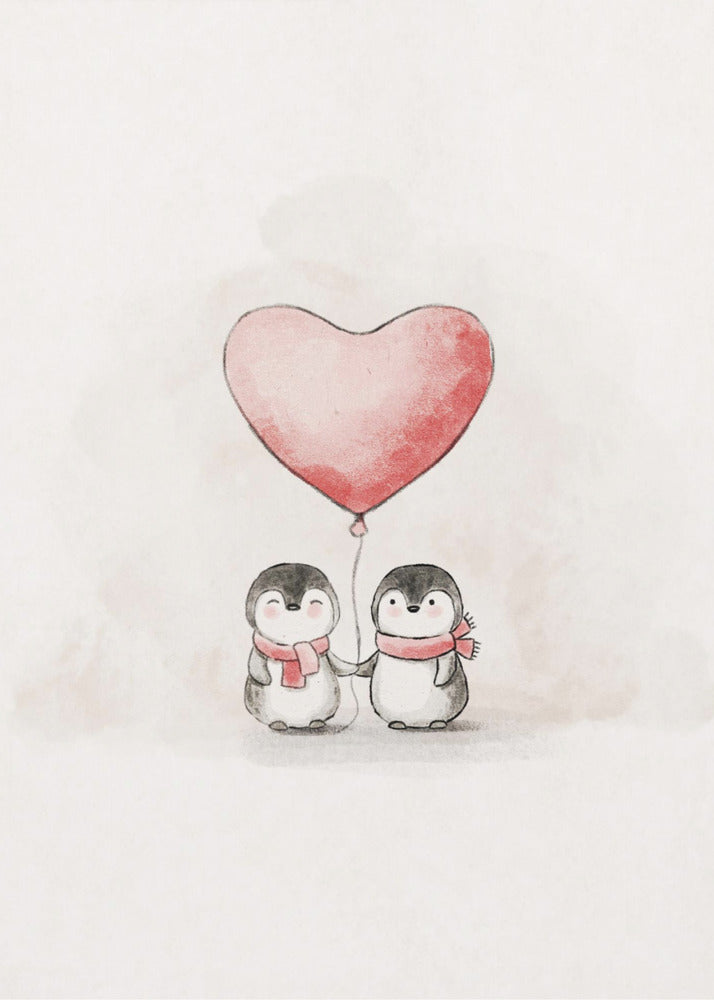 Penguin in Love | Canvas