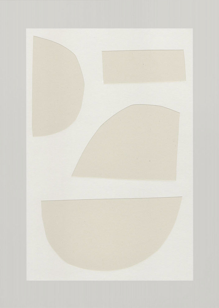 Geometric Shapes In A Monochrome Palette | Poster