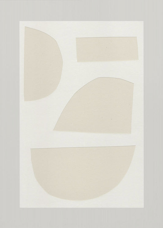 Geometric Shapes In A Monochrome Palette | Poster