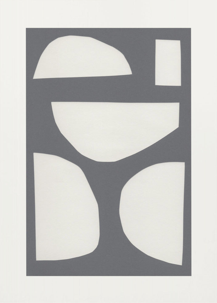 Geometric Shapes In A Monochrome Palette | Poster