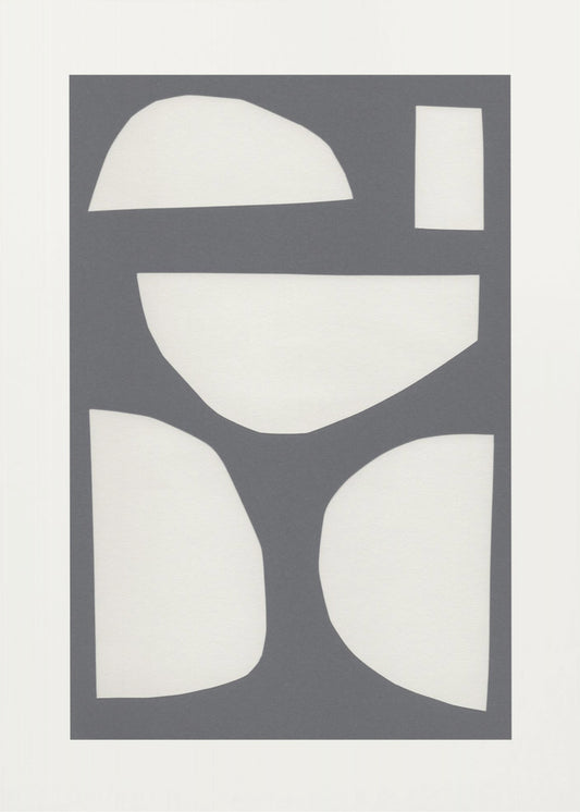 Geometric Shapes In A Monochrome Palette | Poster
