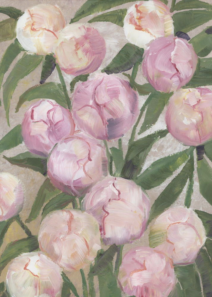 Valenty painterly peonies | Canvas