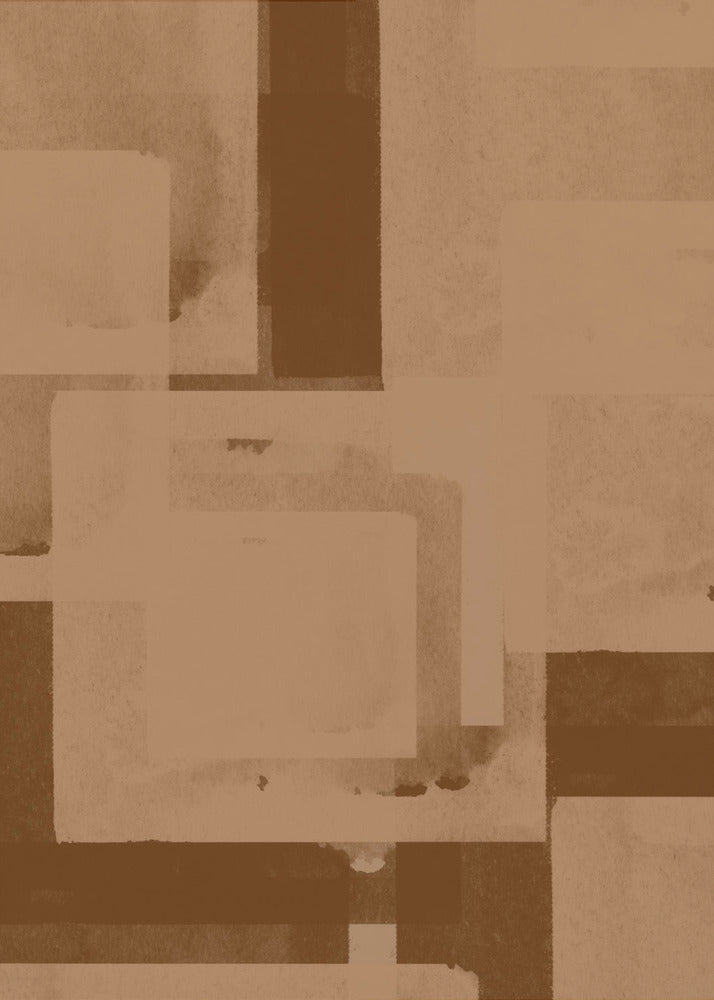 Sepia Geometric Flow | Canvas