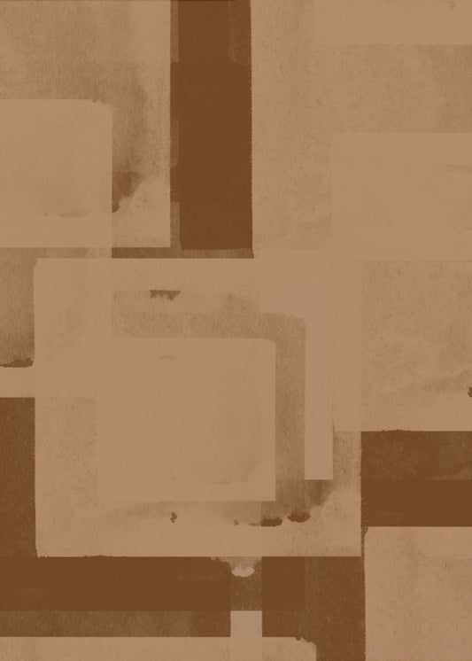 Sepia Geometric Flow | Canvas