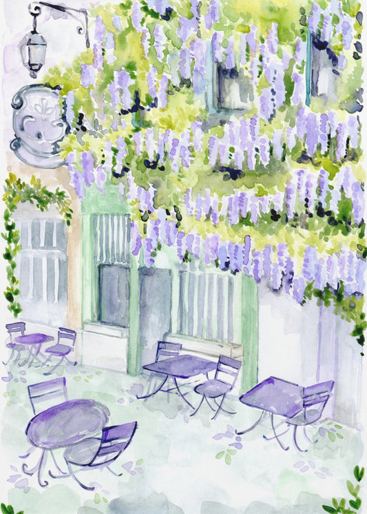 Naive Paris cafe | Canvas