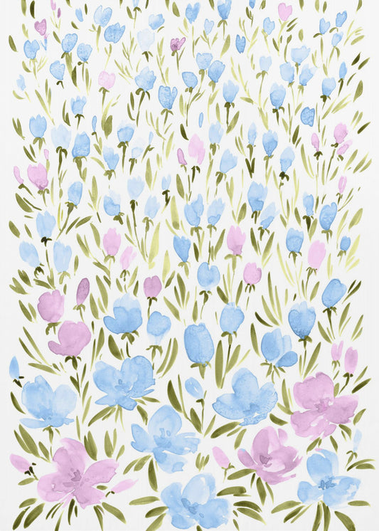 Field of purple and blue flowers | Canvas