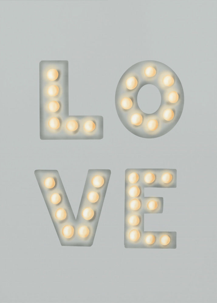 LOVE Light Letters Green | Poster