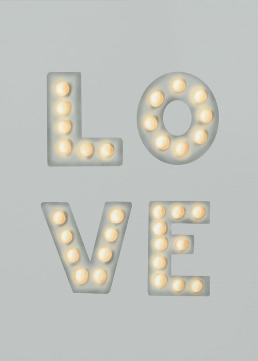 LOVE Light Letters Green | Canvas
