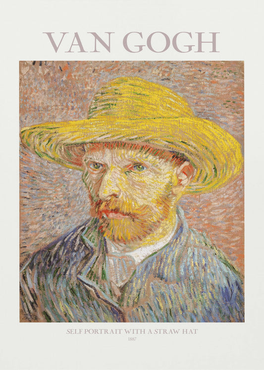 Self Portrait With Straw Hat | Canvas