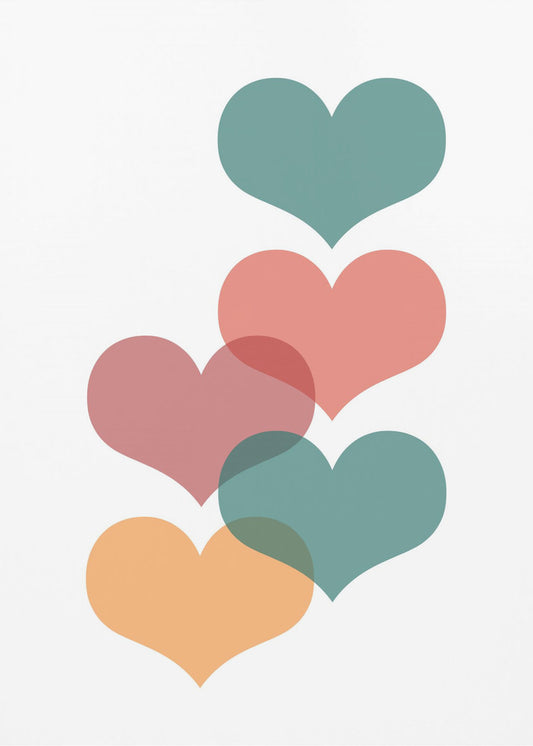 Mid century hearts | Poster