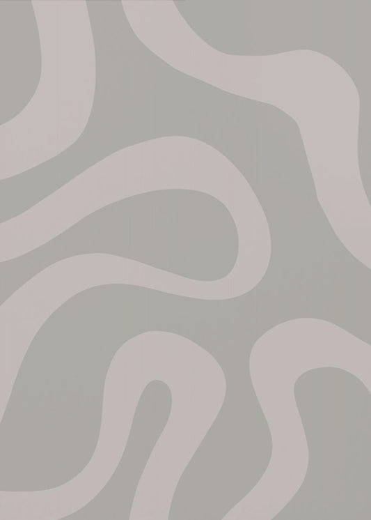 White Lines On A Muted Grey Background | Poster