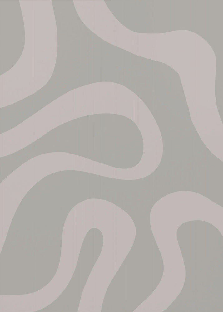 White Lines On A Muted Grey Background | Canvas