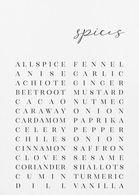 List of spices | Canvas