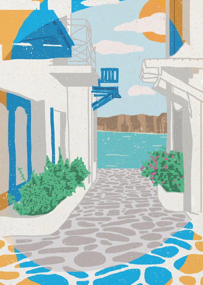 A Street in Greece | Canvas