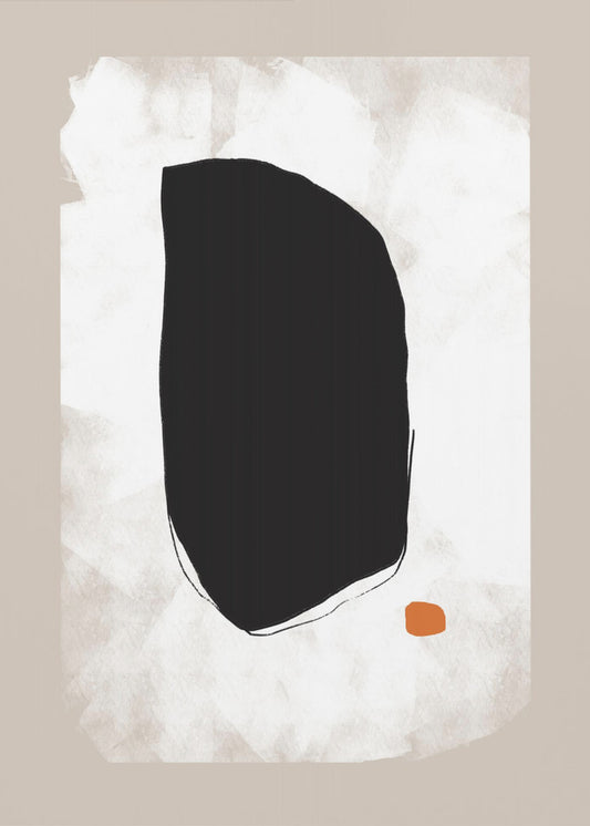 Bold Black Shape Contrasting | Canvas