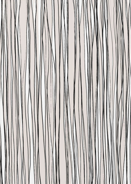 Black on Beige Lines | Canvas