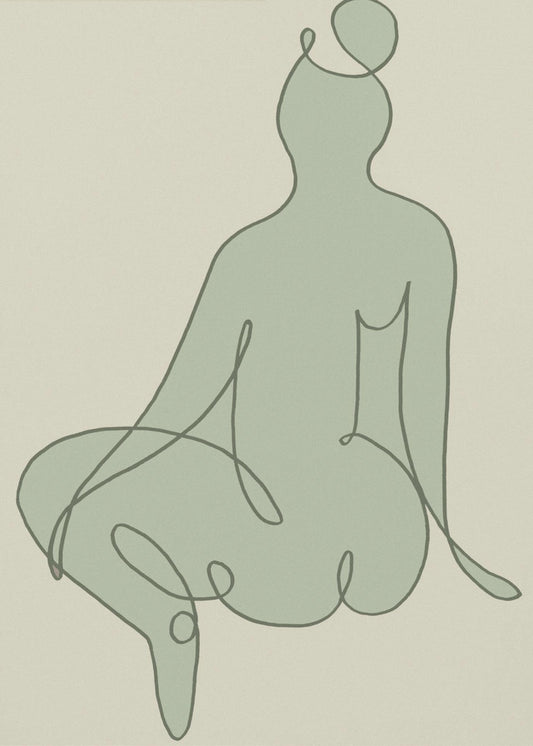 Sitting Down Green | Poster