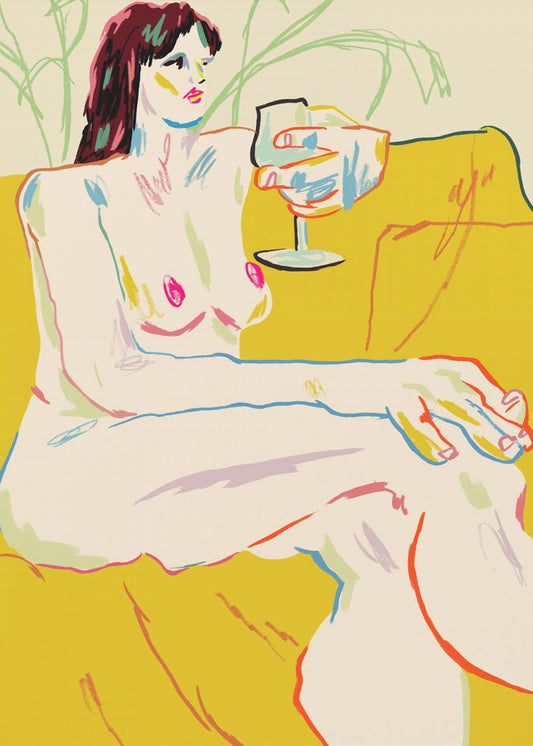 Girl With A Wineglass | Canvas