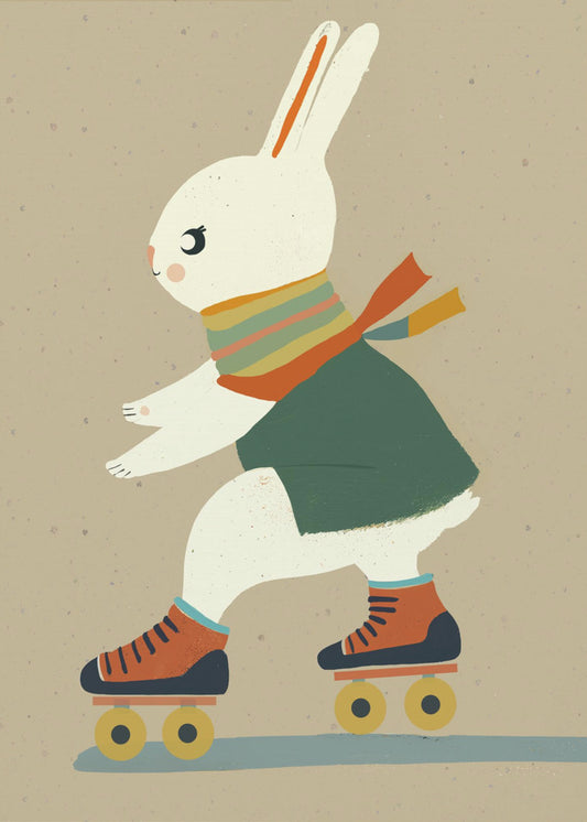 Skating Bunny Bliss | Canvas