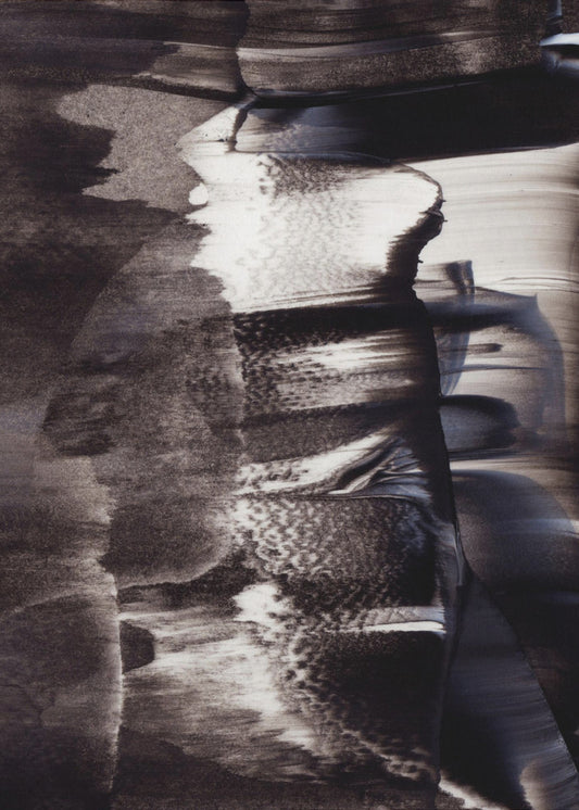 Monochrome Textures And Fluid Brushstrokes | Canvas