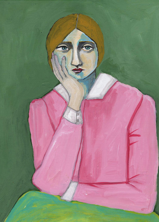 Vintage Lady in pink | Poster