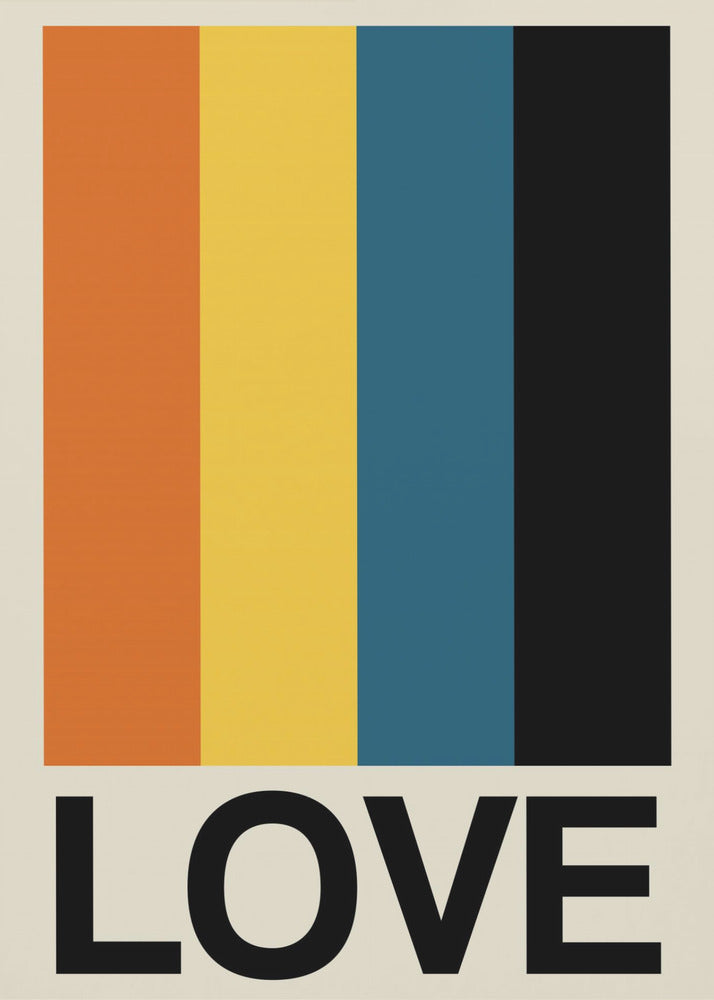 Retro Stripe LOVE Sundaze | Poster