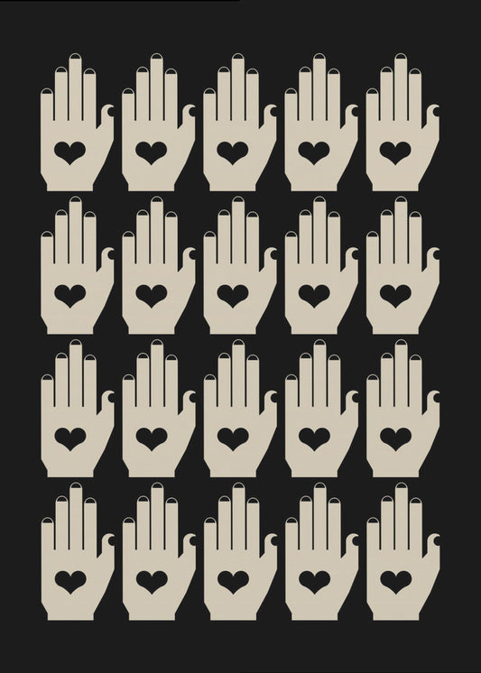 Retro Hands Black | Poster