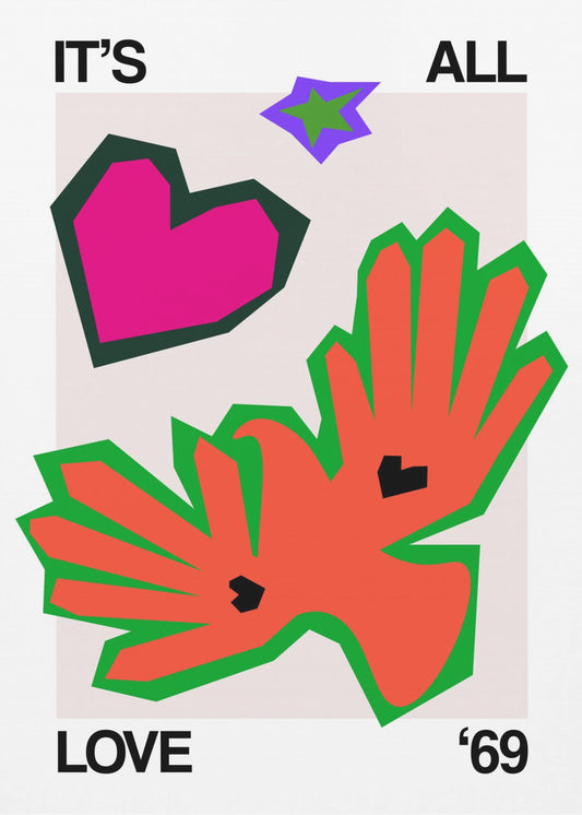 It's All Love '69 Bird Orange | Poster
