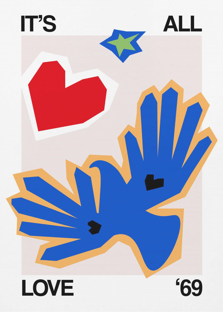 It's All Love '69 Bird Blue | Canvas