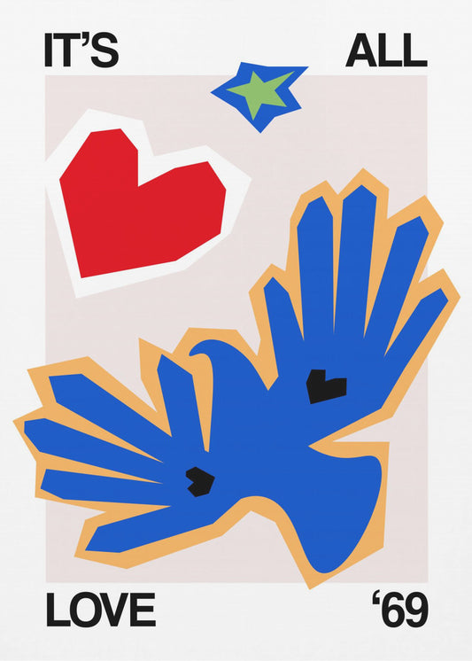 It's All Love '69 Bird Blue | Canvas