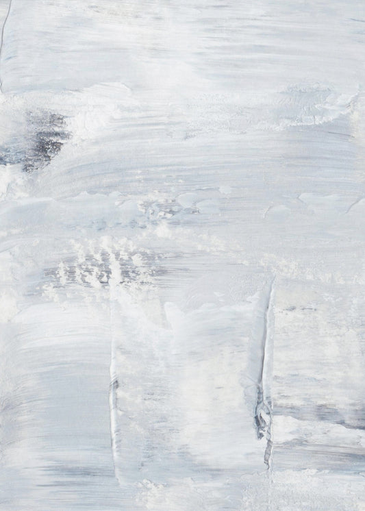 White And Gray Brushstrokes | Poster