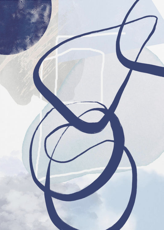 Lines of Blue-2 | Canvas