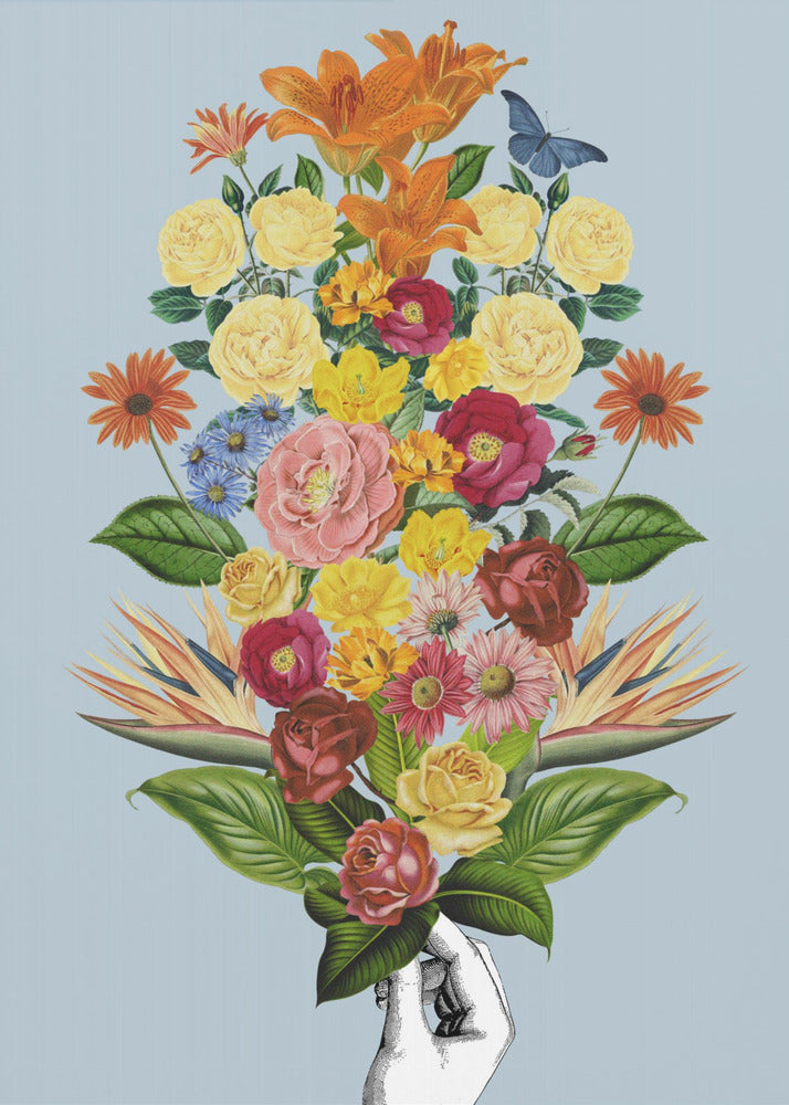 Botanical blue bouquet | Poster