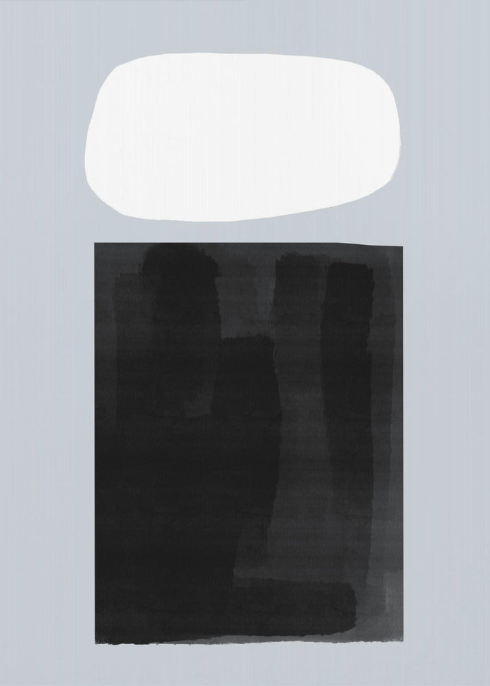 Black Rectangle Beneath A White Oval | Canvas