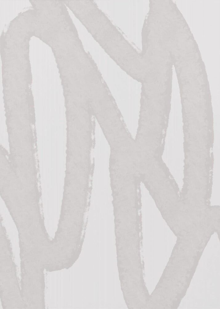 Flowing Lines In A Soft Grey Color Palette | Poster